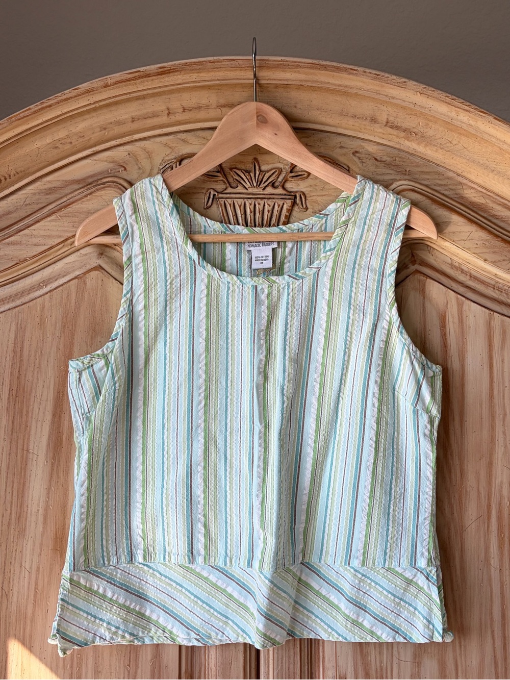 Nomadic Traders Women's Striped Tank Top Size M 100% Cotton